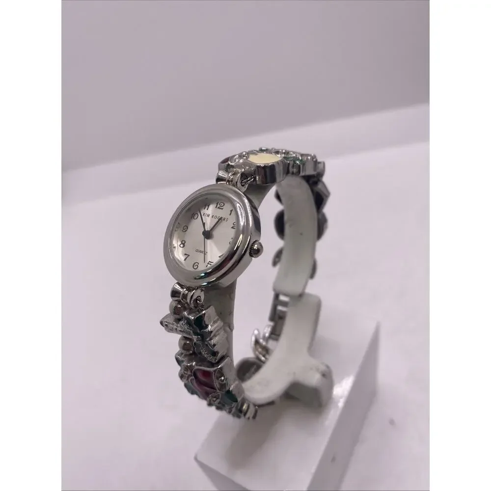 Vintage Kim Rogers Christmas Bead Watch Works New Battery